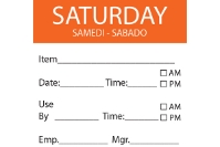 SATURDAY Day Label - 50mm x 50mm (x500) 