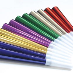 Multicoloured Foil Trumpets (50 Pack) 