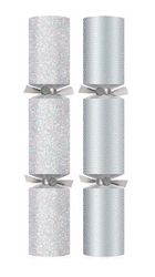White & Silver Sparkles Luxury Cracker 14” (50Pack) 