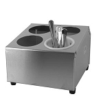 Stainless Steel Flatware Cylinder, 4 Holes 