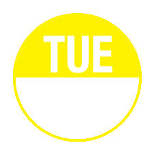TUESDAY - Round Day Dot (1000 Pack) 