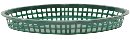 Texas Platter Baskets Polypropylene Oval Forest Green 32.5x24x4 (36 Pack) 