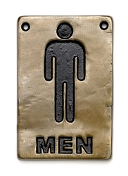 Vintage Signage System Men Restoom 