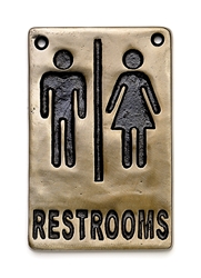 Vintage Signage System Men/Women Restroom 