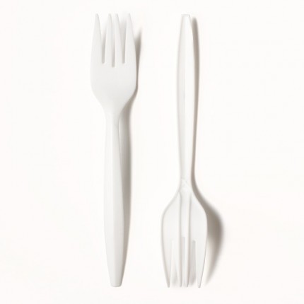 White Plastic PP Fork Bulk Pack (x1000) 