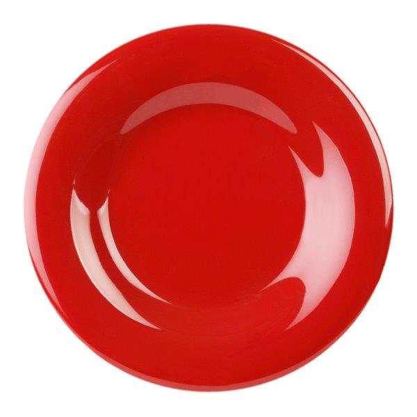 Wide Rim Plate 10 1/2? / 270mm, Pure Red (12 Pack) 