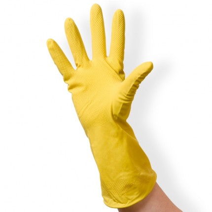 Yellow Household Rubber Glove Large 