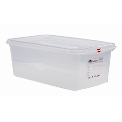 GN Storage Container FULL SIZE 200mm Deep 28L (6 Pack) GN, Storage, Container, FULL, SIZE, 200mm, Deep, 28L, Nevilles