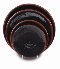 10 1/2? / 265mm Plate, Tenmoku (12 Pack) 