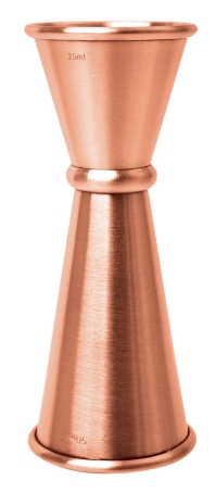 25/35/50NGS COPPER Plated Mezclar Banded Jigger (Each) 25/35/50NGS, COPPER, Plated, Mezclar, Banded, Jigger, Beaumont