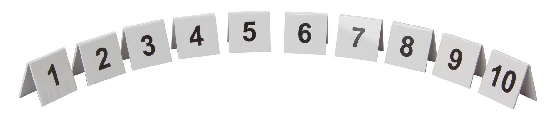 Perspex Table Numbers 1-10 (Each) PerspeTable, Numbers, 1-10, Beaumont