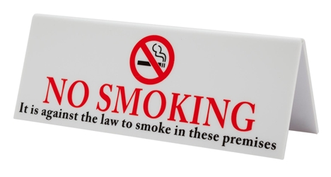 No Smoking Table Sign Plastic (Each) No, Smoking, Table, Sign, Plastic, Beaumont