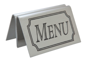Tent Type Menu Holder Stainless Steel (Each) Tent, Type, Menu, Holder, Stainless, Steel, Beaumont