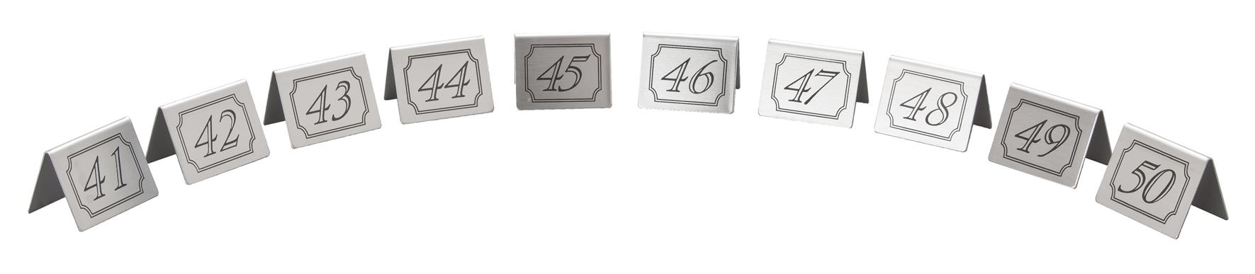 41-50 Table Numbers Stainless Steel (Each) 41-50, Table, Numbers, Stainless, Steel, Beaumont