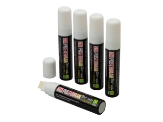 15mm Liquid Chalk Pen WHITE (5 Pack) 15mm, Liquid, Chalk, Pen, WHITE, Beaumont