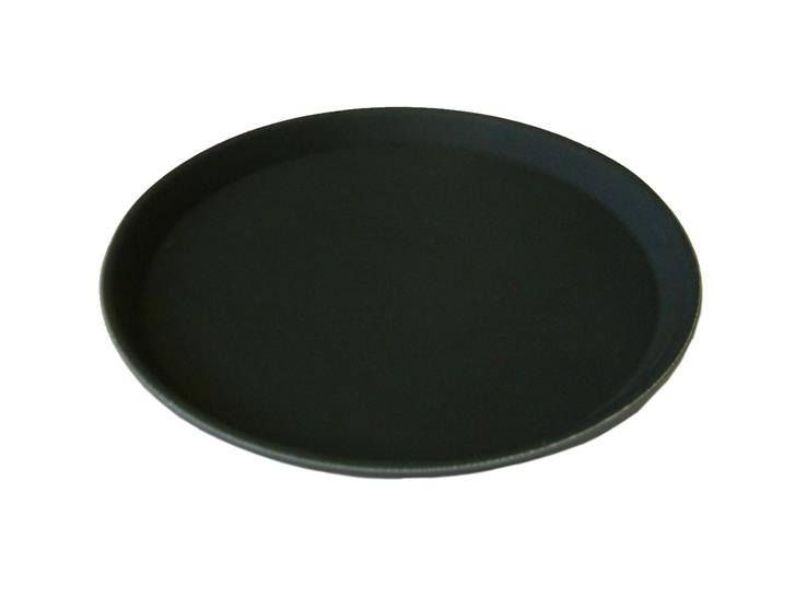 16” Round Black Plastic Non Slip Tray (Each) 16", Round, Black, Plastic, Non, Slip, Tray, Beaumont