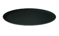27” x 22” Blk Plastic Oval Non Slip Tray (Each) 27", 22", Blk, Plastic, Oval, Non, Slip, Tray, Beaumont
