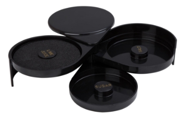 Glass Rimmer 3 Tier Black (Each) Glass, Rimmer, 3, Tier, Black, Beaumont