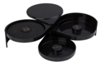 Glass Rimmer 3 Tier Black (Each) Glass, Rimmer, 3, Tier, Black, Beaumont