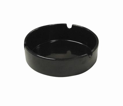 Black 4” Melamine Ashtray (10 Pack) Black, 4", Melamine, Ashtray, Beaumont
