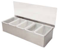 5 Part Stainless Steel Condiment Holder (Each) 5, Part, Stainless, Steel, Condiment, Holder, Beaumont