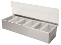 6 Part Stainless Steel Condiment Holder (Each) 6, Part, Stainless, Steel, Condiment, Holder, Beaumont