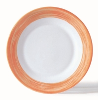 Brush Orange Dessert Plate 7.7” 19.5cm (24 Pack) Brush, Orange, Dessert, Plate, 7.7", 19.5cm