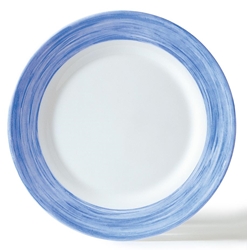 Brush Blue Dessert Plate 7.7” 19.5cm  (24 Pack) Brush, Blue, Dessert, Plate, 7.7", 19.5cm, 