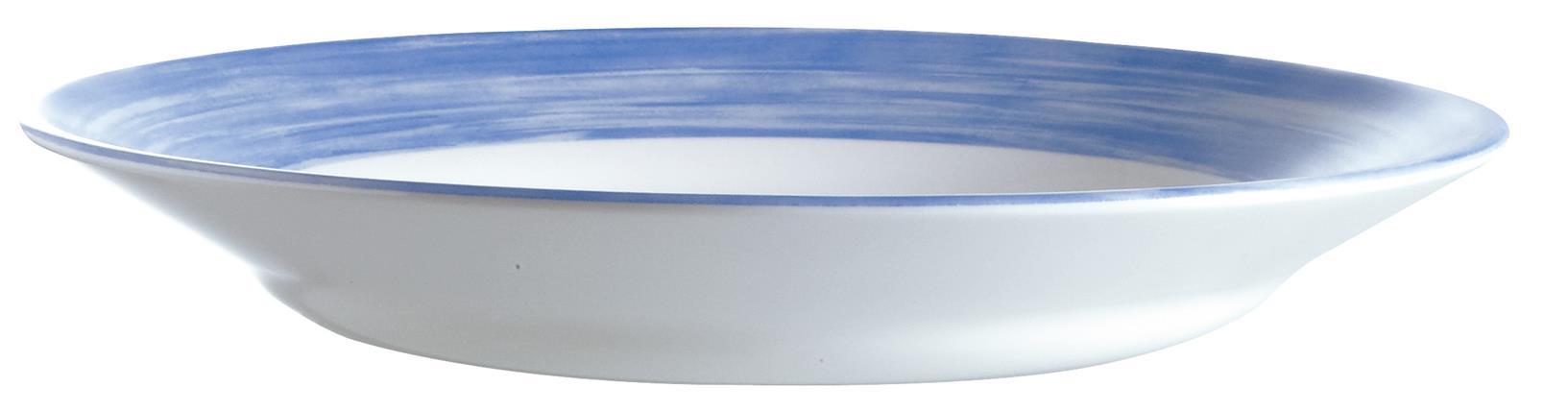 Brush Blue Soup Plate 8.9” 22.5cm  (24 Pack) Brush, Blue, Soup, Plate, 8.9", 22.5cm, 