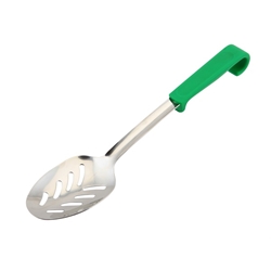 Genware Plastic Handle Spoon Slotted Green (Each) Genware, Plastic, Handle, Spoon, Slotted, Green, Nevilles