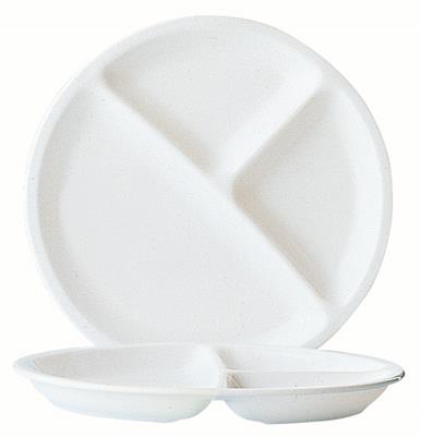 Restaurant Divided Plate (T Shape) 10” 25.4cm (24 Pack) Restaurant, Divided, Plate, (T, Shape), 10", 25.4cm