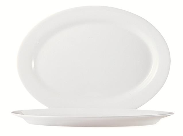 Restaurant Oval Plate 12.6” 32cm (24 Pack) Restaurant, Oval, Plate, 12.6", 32cm