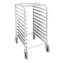 10-tier Pan Rack w/ 4 x Casters ( 2x locking, 2 regular) 515mm x 660mm x 978mm / 20 1/4? x 26? x 38 1/2?, K/D, NSF 10, tier, Pan, Rack