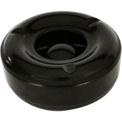Ashtray - Windproof Melamine Black Windproof, Melamine, Ashtray, Base, Lid, 5.75, Nevilles