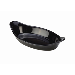 Royal Genware Oval Eared Dish 22cm Black (4 Pack) Royal, Genware, Oval, Eared, Dish, 22cm, Black, Nevilles