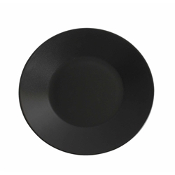 Luna Wide Rim Plate 27.5cm Diameter Black Stoneware (6 Pack) Luna, Wide, Rim, Plate, 27.5cm, Diameter, Black, Stoneware, Nevilles