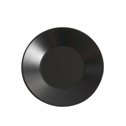 Luna Wide Rim Plate 21cm Diameter Black Stoneware (6 Pack) Luna, Wide, Rim, Plate, 21cm, Diameter, Black, Stoneware, Nevilles