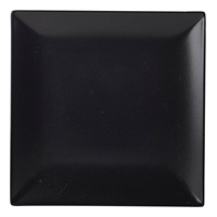 Luna Square Coupe Plate 24cm Black Stoneware (6 Pack) Luna, Square, Coupe, Plate, 24cm, Black, Stoneware, Nevilles
