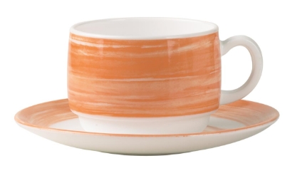Brush Orange Stacking Cup 6.7oz 19cl (48 Pack) Brush, Orange, Stacking, Cup, 6.7oz, 19cl