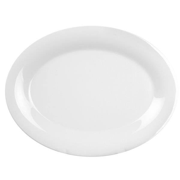 12in X 9in / 305mm X 230mm Platter, White (4 Pack) 