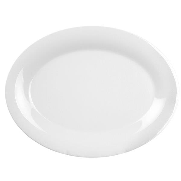 13 1/2in X 10 1/2in / 345mm X 265mm Platter, White (4 Pack) 