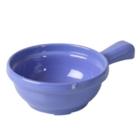 10 oz, 4 1/4? X 6 3/4? X 2? / 110mm X 170mm X 50mm, Soup Bowl w/ Handle, Blue (12 Pack) 
