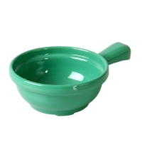 10 oz, 4 1/4? X 6 3/4? X 2? / 110mm X 170mm X 50mm, Soup Bowl w/ Handle, Green 