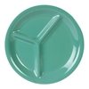 10 1/4in / 260mm, 3 Compartment Plate, Green (4 Pack) 