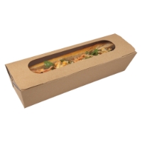Tuck-top baguette box, kraft 