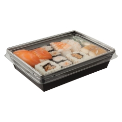 Shallow Medium Fuzione Tray, Black 