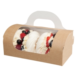 Portable box with handle (kraft) 