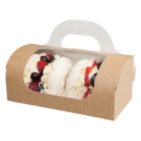 Portable box with handle (kraft) 