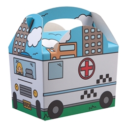 Emergency Services paperboard box with handle 