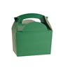 Green paperboard box with handle 